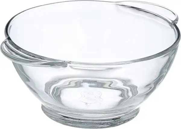 Duralex Made in France Lys Dinnerware 18 oz Soup Bowl with Handles. Set of 6, Clear