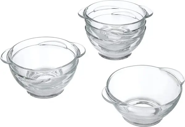Duralex Made in France Lys Dinnerware 18 oz Soup Bowl with Handles. Set of 6, Clear - Image 4